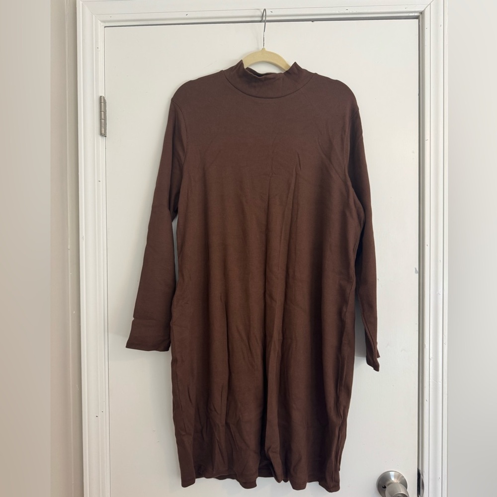 Old Navy Fitted Rib-Knit Mock-Neck Mini Dress for Women - Never Worn